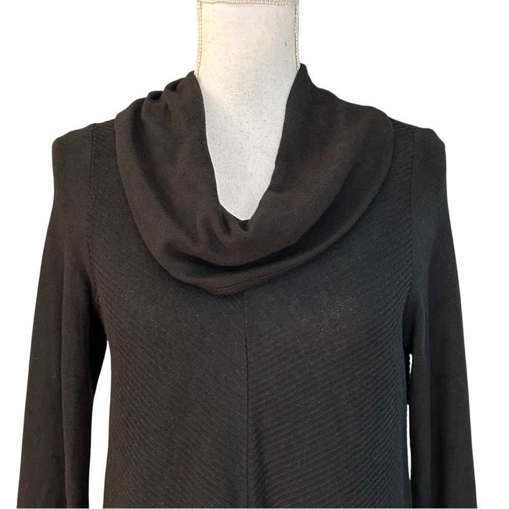 Fortune & Ivy Elisha Cowl Neck Hacci Knit Dress Women’s SZ Small in Black NEW - Picture 2 of 6